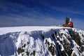 Snow cornice and escarpment in winter in KrkonoÃÂ¡e mountains call